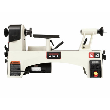 JET Tools 719200 JWL-1221VS 12'' x 21'' Variable Speed Wood Lathe, 1HP, 115V