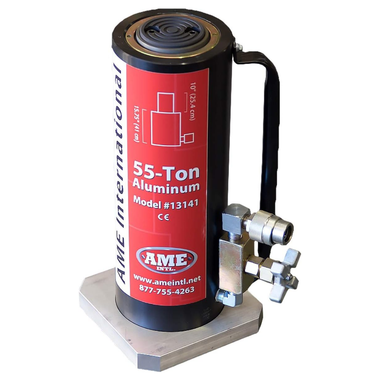 AME 13141 55 Ton Aluminum Jack 10" Stroke with New Saddle and Base Blackjack Pro Series