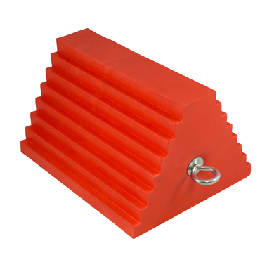 AME 15324 Urethane Wheel Chock Orange 9.84" x 7.87" x 5.91"