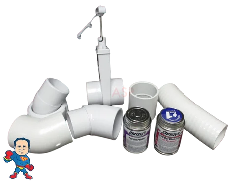 2″ 45° Pump Union Plumbing Glue Kit for Dynasty Spas – Complete Connection Set
