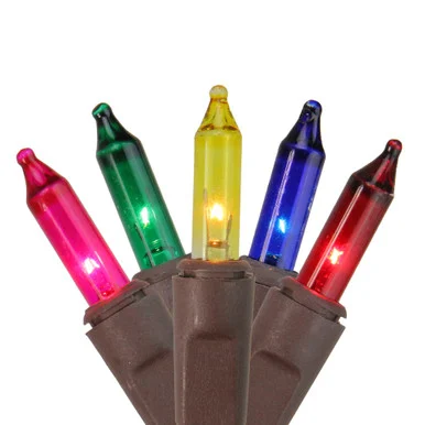 2′ x 8′ Multi-Color Mini Christmas Net Style Tree Trunk Wrap Christmas Lights – Brown Wire