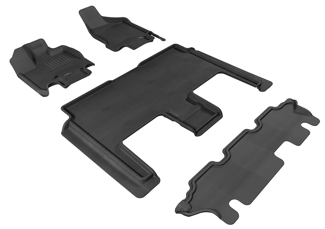 3D MAXpider L1DG01601509 – 2008-2019 Dodge Grand Caravan Kagu 1st & 2nd & 3rd Row Floormats – Black