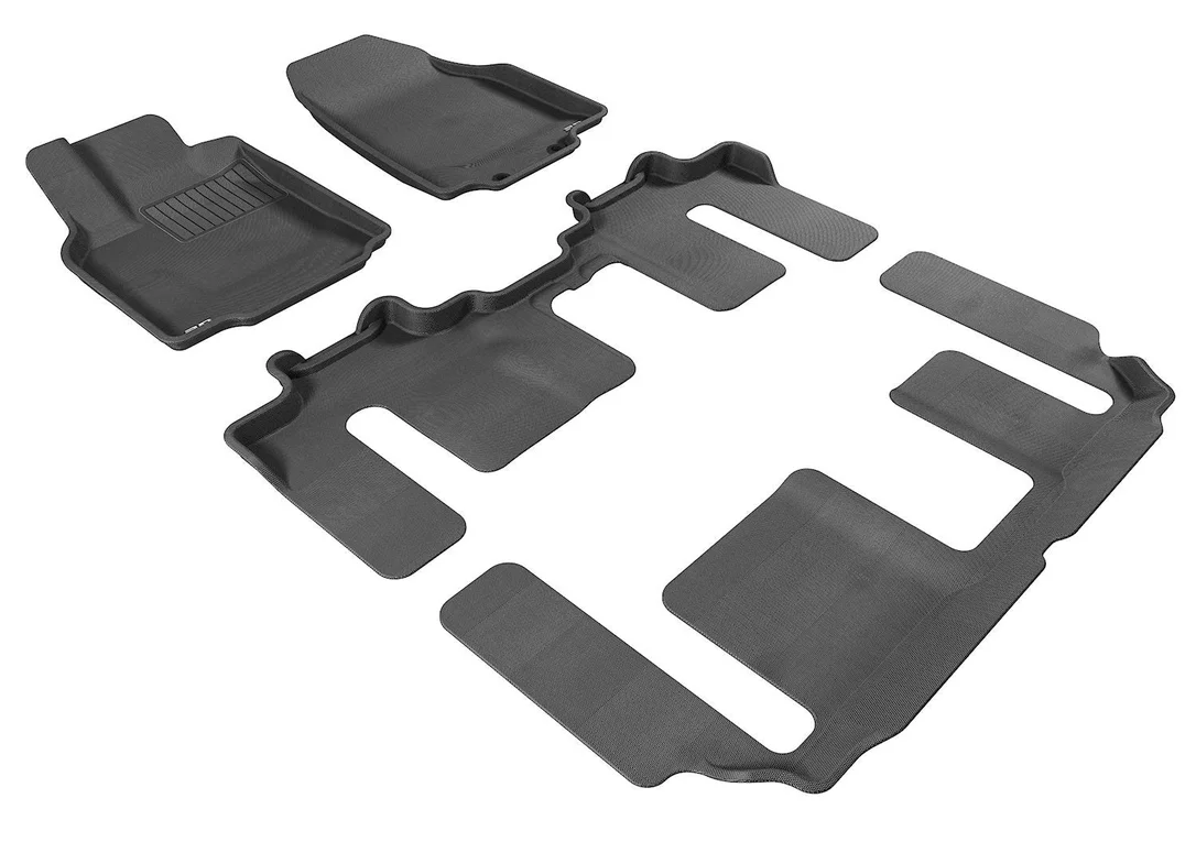 3D MAXpider L1MZ01701509 – 2007-2015 Mazda CX-9 Kagu 1st & 2nd & 3rd Row Floormats – Black