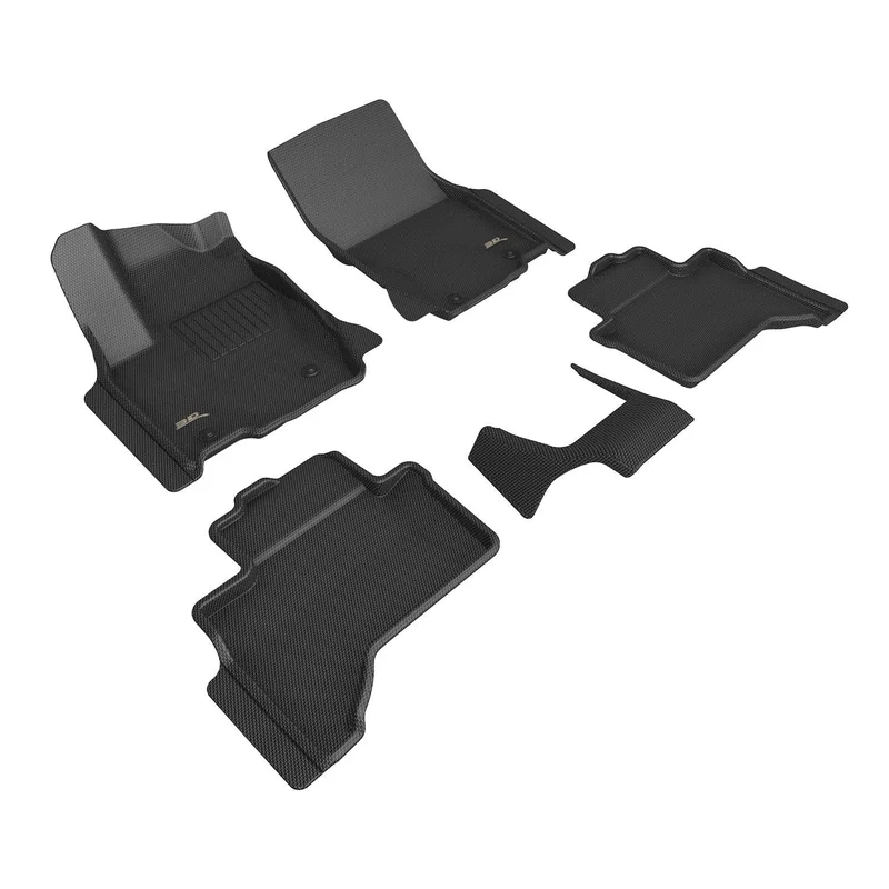 3D MAXpider L1TY32301509 – KAGU Floor Mat; Black; 5 pc.; 2 pc. Front Row; 1 pc. 2nd Row;