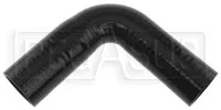 Black Silicone Hose, 1 1/2 x 1 3/8″ 90 deg. Reducing Elbow