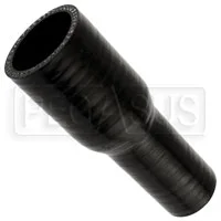 Black Silicone, 1 1/2 x 1″ ID Straight Reducer, 4″ Length