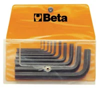 Beta Tools 96AS/B11 Set of 11 Black Hex Keys in Wallet, SAE
