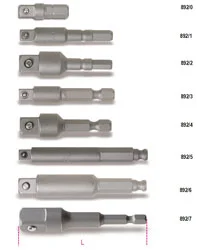 Beta Tools 892/6 Adapter, 5/16″ Hex Bit to 3/8″ Square Drive