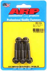 ARP M6 x 1.00 x 35 Hex Head Black Oxide Bolt, 5-Pack
