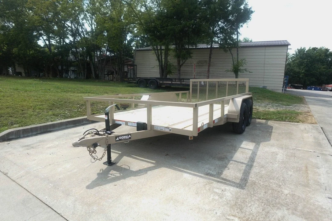 7×14 Straight Deck Tube Top Utility Trailer (2) 3,500lb Axles
