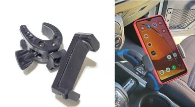 Ford Bronco Spring Loaded Center Console Phone Holder Compatible by Vortex
