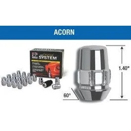Gorilla 71632N – Acorn System 12mm x 1.50 (Quantity: 16 with Key)