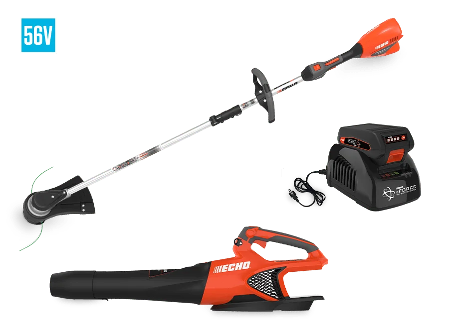 Echo eForce 56V DCP-BVRVS1B Electric String Trimmer and Blower (Battery and Charger Included)