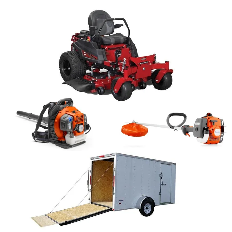 Ferris 5902056 500S 61″ Zero Turn Mower Enclosed Trailer Handheld Bundle
