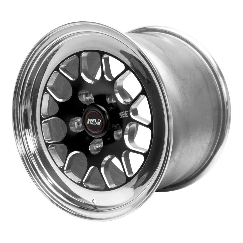Weld S77 15×9.33 / 5×4.5 BP / 5.5in. BS Black Wheel (Medium Pad) – Non-Beadlock