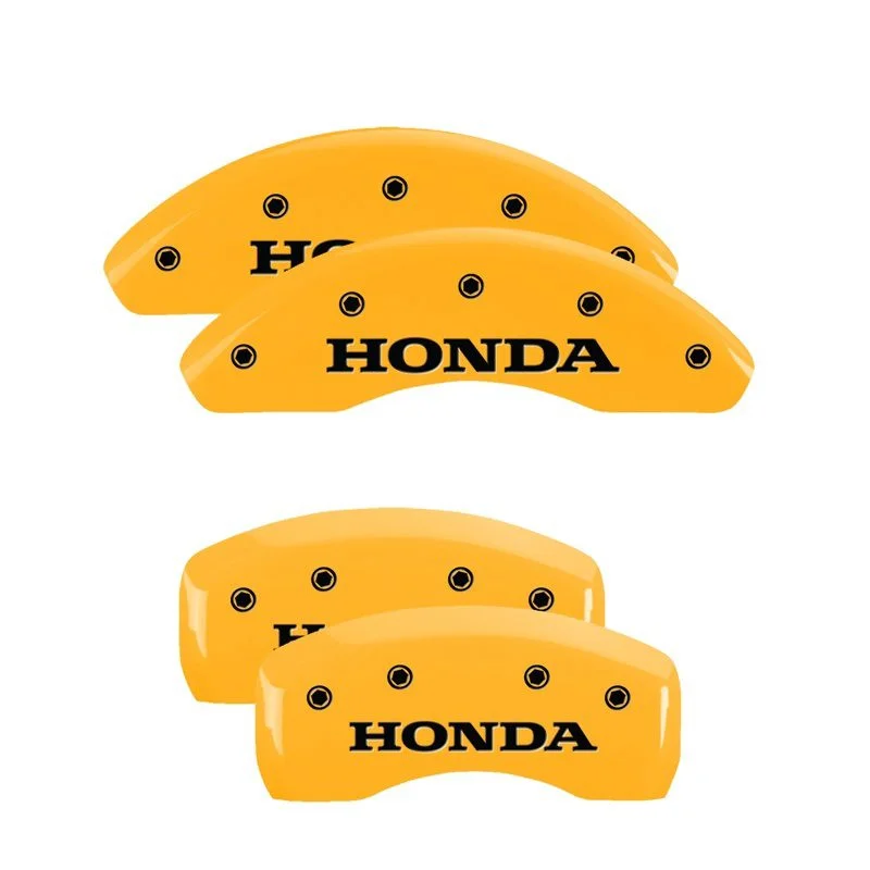 MGP 20204SHONYL – Set Of 4 Caliper Covers Engraved Front And Rear Honda Yellow Finish Black Characters 1998-2002 Honda Accord 2.3L 4 Cyl 16 inches