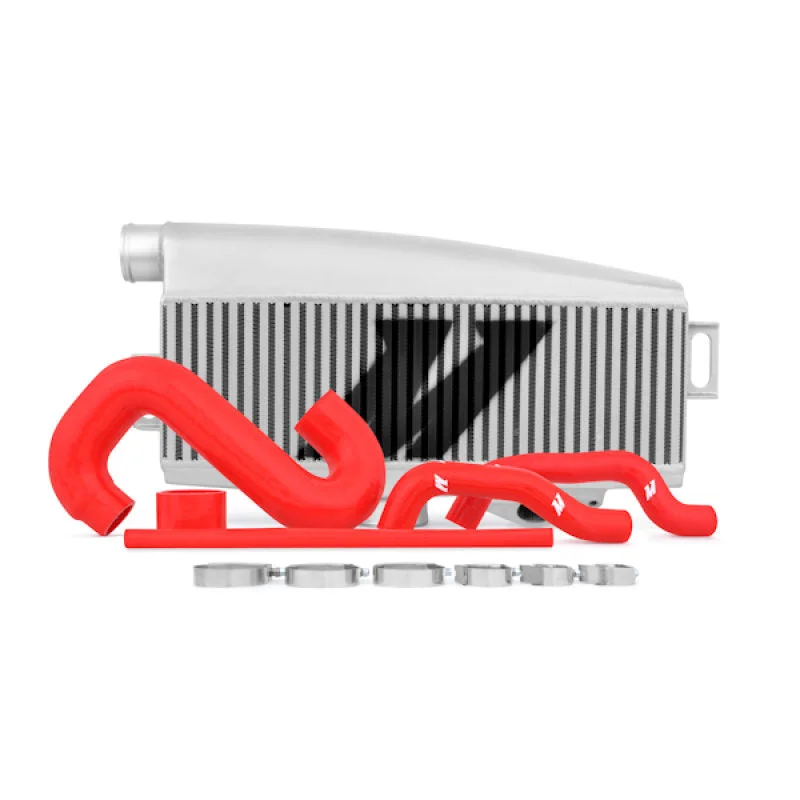 Mishimoto MMTMIC-WRX-01SLRD – Subaru 02-07 WRX/04-07 STi Top-Mount Intercooler Kit – Powder Coated Silver & Red Hoses