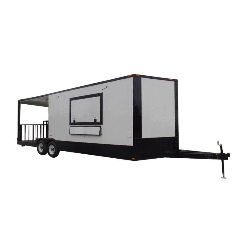 8.5′ x 24′ Concession White BBQ Event Catering Food Trailer
