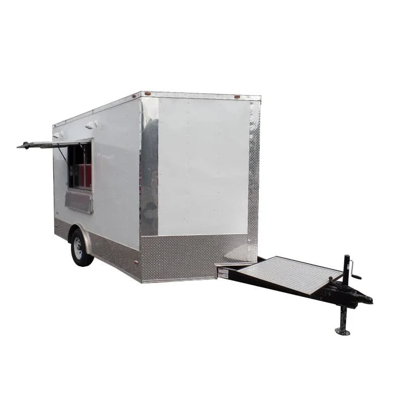 8.5′ x 12′ Concession Food Trailer White Event Catering