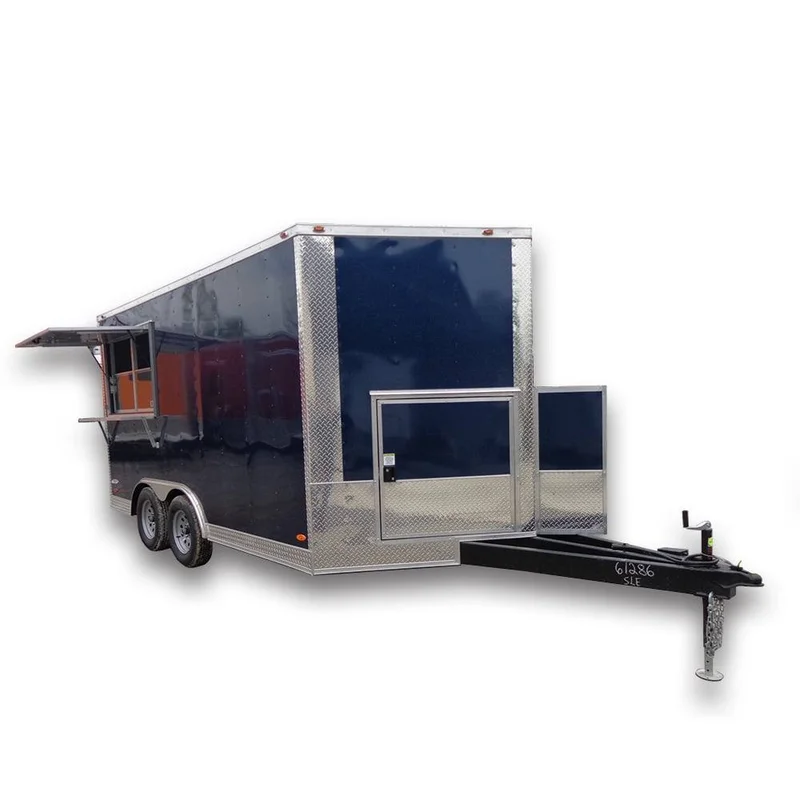 8.5′ x 14′ Enclosed Indigo Blue Concession Food Trailer