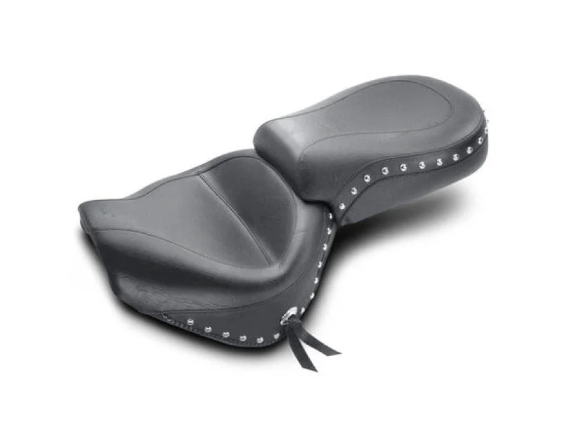 Mustang Motorcycle 75216 – Mustang 99-15 Yamaha Road Star 1600, 1700 Wide Touring 2PC Seat w/Studs – Black