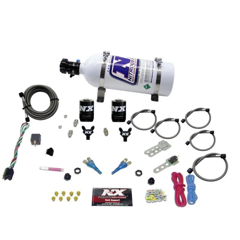 Nitrous Express 20115-05 – Ford EFI Dual Nozzle Nitrous Kit (100-300HP) w/5lb Bottle