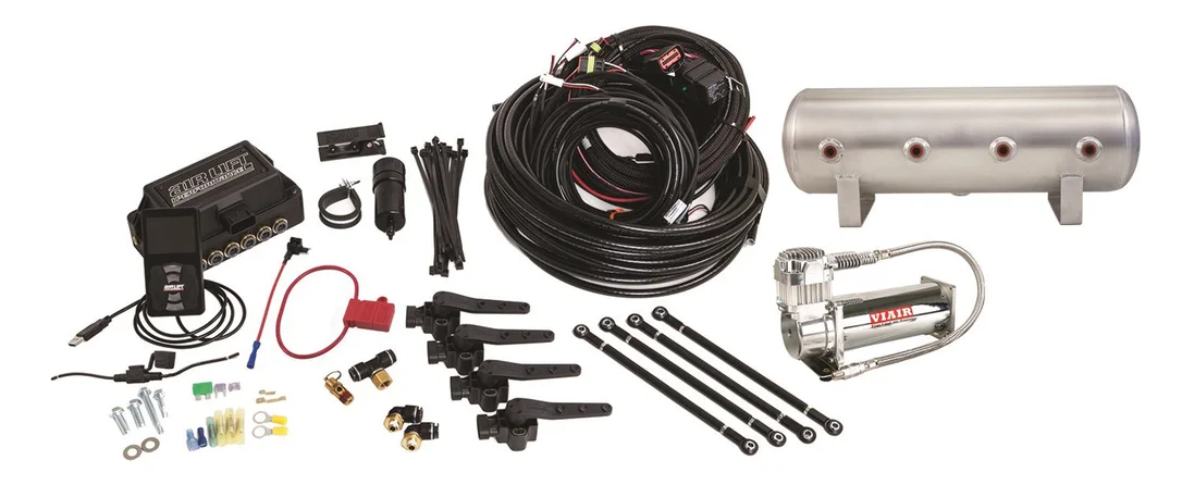 Air Lift 27696 – Performance 3H (3/8 Air Line 2.5 Gal Raw Aluminum Tank VIAIR 444C Comp)
