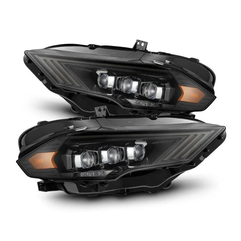 AlphaRex 880257 – 18-22 Ford Mustang NOVA-Series LED Projector Headlights Alpha-Black