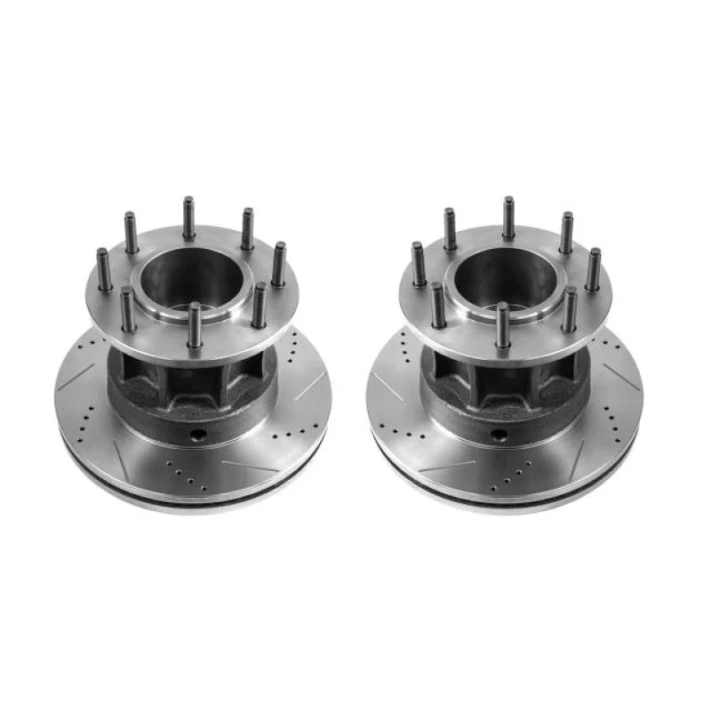 Power Stop 13-16 Ford F-350 Super Duty Front Drilled & Slotted Rotor – Pair