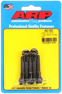 ARP 1/4-20 X 1.500 Hex Black Oxide Bolts