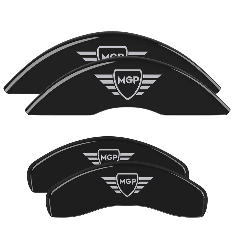 MGP 13088SMGPBK – Set Of 4 Caliper Covers Engraved Front And Rear Black Finish Silver Characters 2020-2021 Chevrolet Corvette Caliper Covers