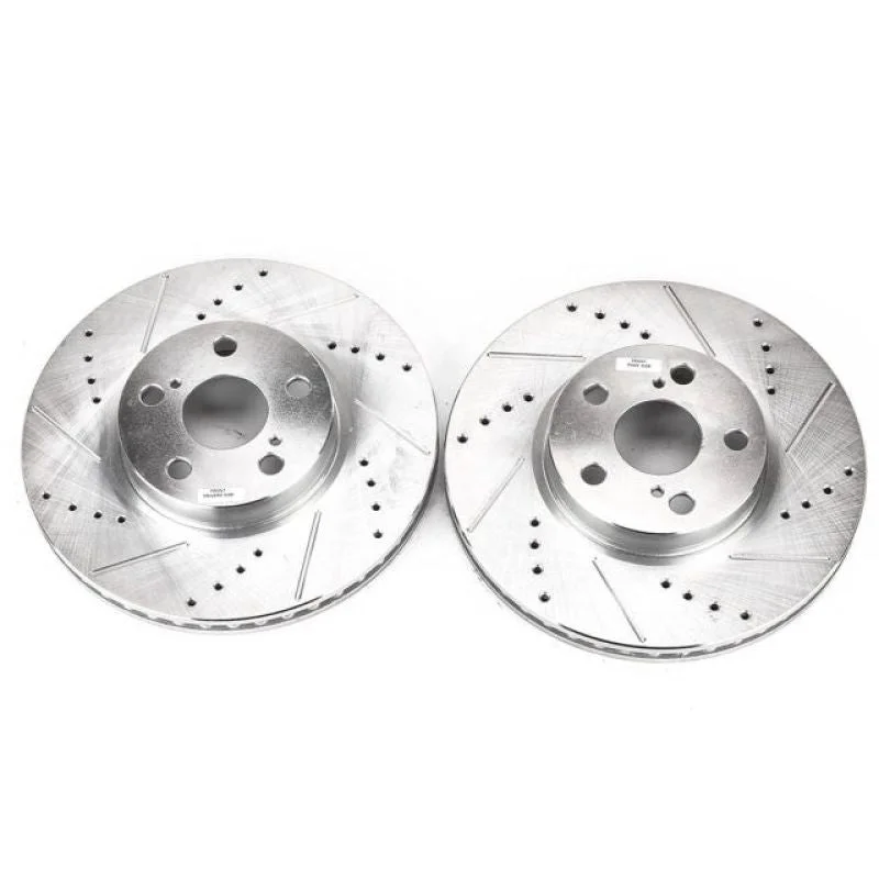 Power Stop 09-10 Pontiac Vibe Front Evolution Drilled & Slotted Rotors – Pair