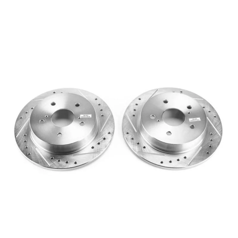 Power Stop 10-13 Suzuki Kizashi Rear Evolution Drilled & Slotted Rotors – Pair