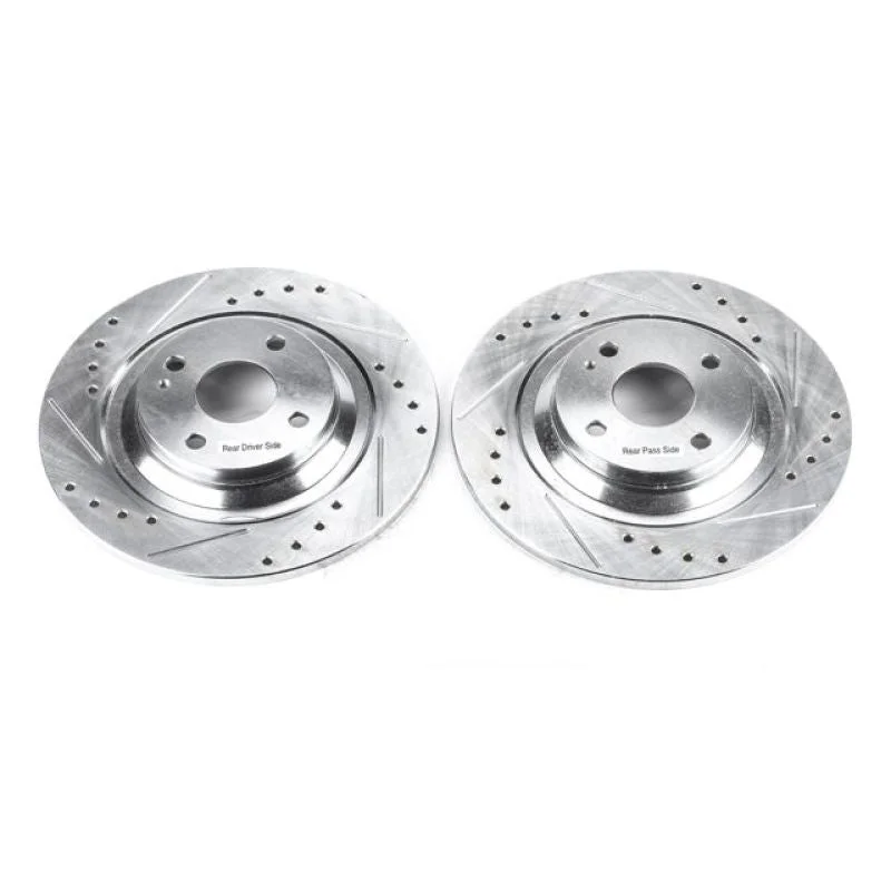 Power Stop 01-05 Mazda Miata Rear Evolution Drilled & Slotted Rotors – Pair