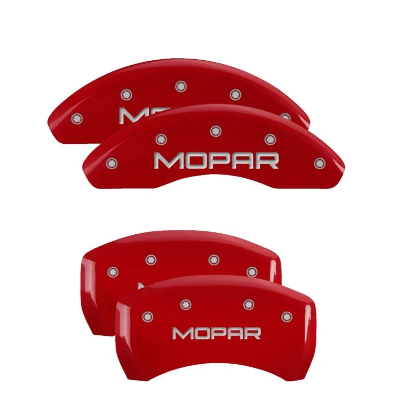 MGP 32011SMOPRD – Set Of 4 Caliper Covers Engraved Front And Rear Mopar Red Finish Silver Characters 2004-2008 Chrysler Crossfire Caliper Covers