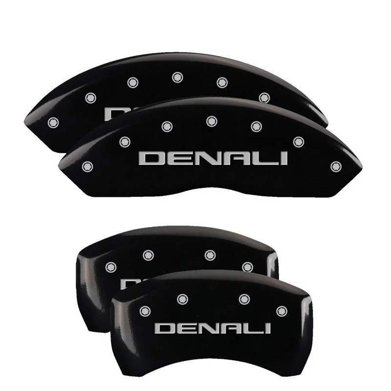 MGP 34212SDNLBK – Set Of 4 Caliper Covers Engraved Front And Rear Denali Black Finish Silver Characters 2017-2020 GMC Acadia Caliper Covers