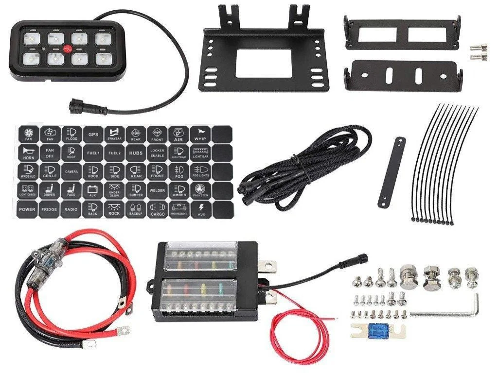 Cali Raised LED CR2397 – Vehicle Accessory 8 Switch Control System Blue Backlighting