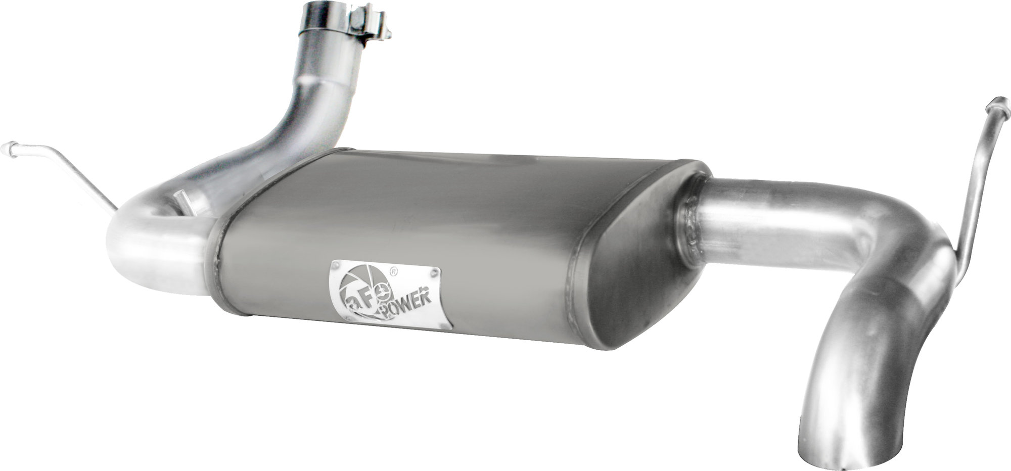 aFe Power 49-08046 2.5" Scorpion Aluminized Hi-Tuck Axle-Back Exhaust System for 07-18 Jeep Wrangler JK
