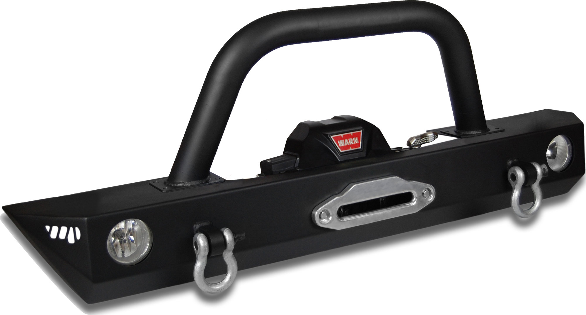 Warrior Products 59830 Front Mid-Width Winch Bumper with Brush Guard for 07-18 Jeep Wrangler JK