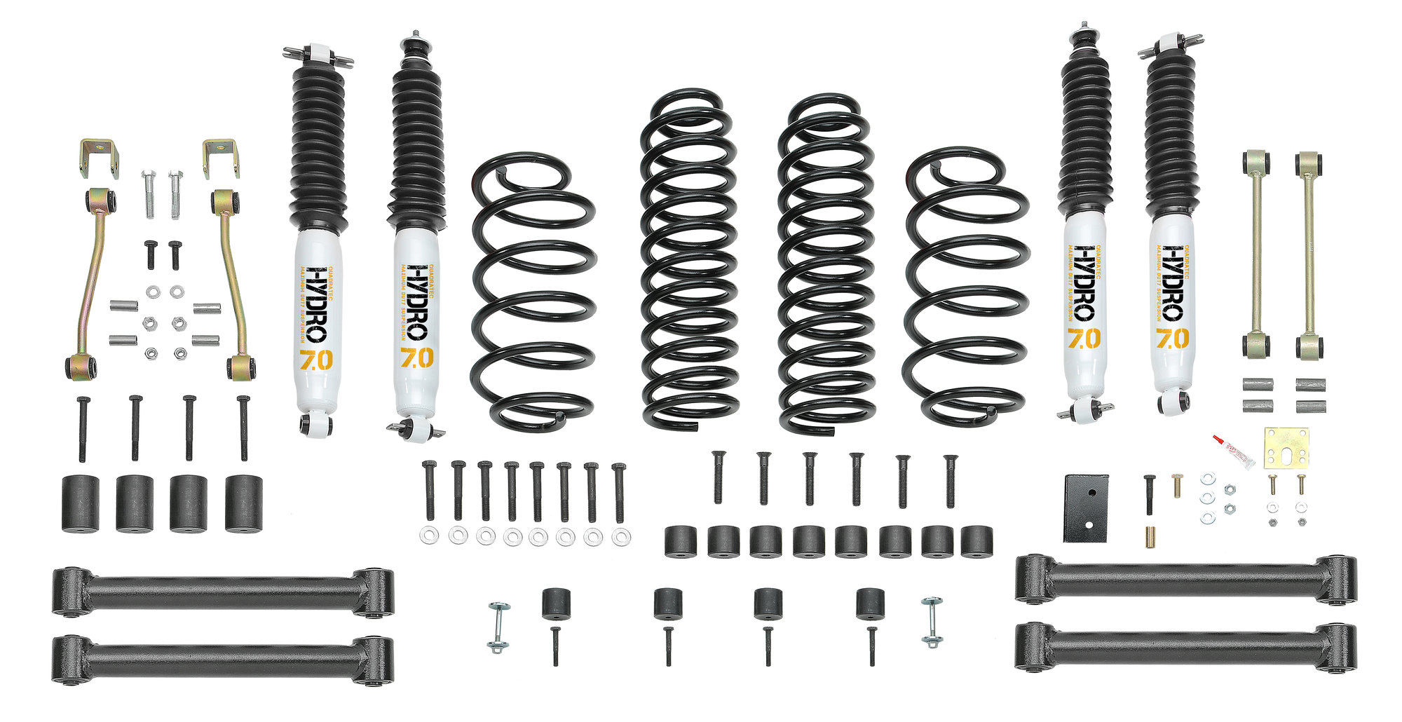 Quadratec Maximum Duty 3.5" Coil Spring Suspension Lift Kit for 97-06 Wrangler TJ