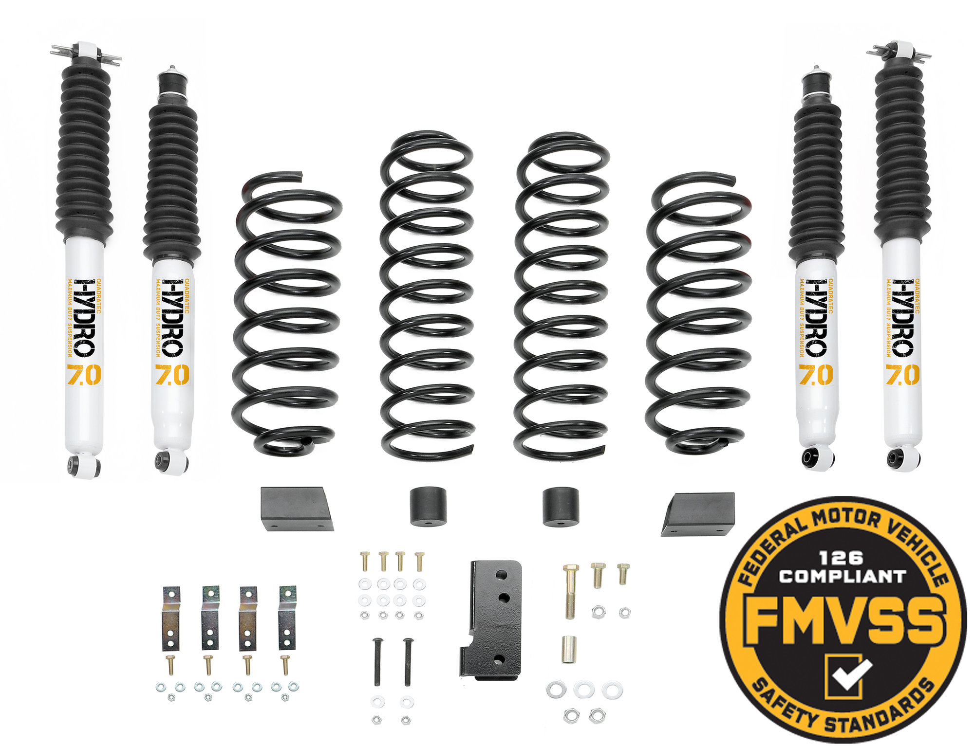 Quadratec Maximum Duty 2.5" Coil Spring Suspension Lift Kit for 07-18 Jeep Wrangler Unlimited JK 4 Door