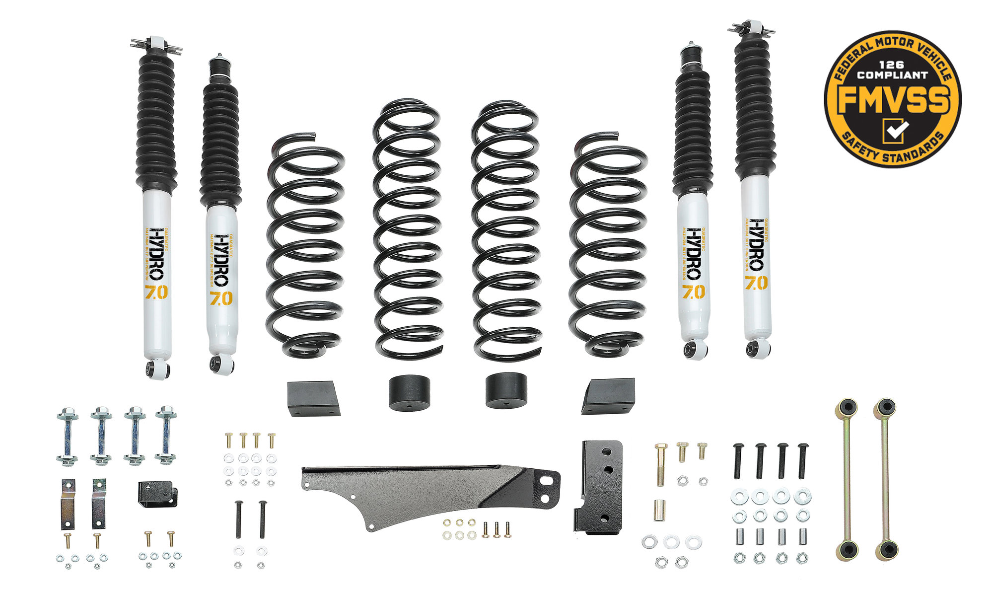 Quadratec Maximum Duty 3.5" Coil Spring Suspension Lift Kit for 07-18 Jeep Wrangler JK 2 Door