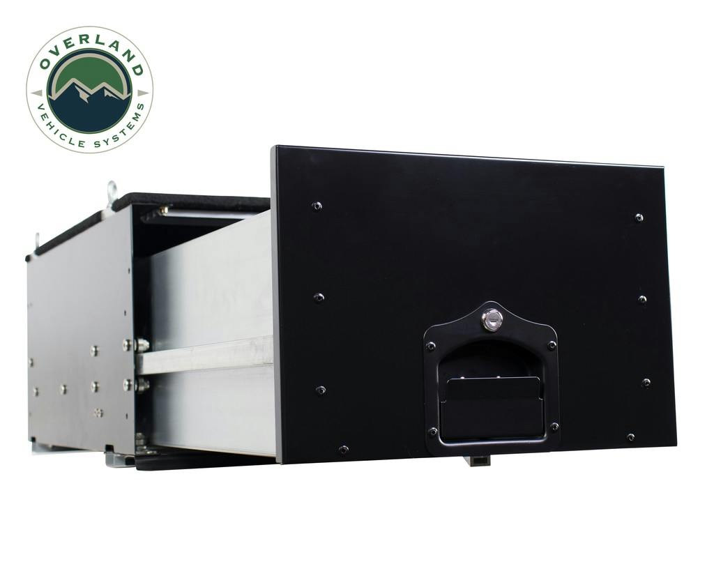 Overland Vehicle Systems 21010301 Cargo Box With Slide Out Drawer Size - Black Powder Coat