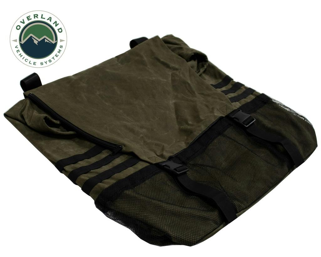 Overland Vehicle Systems 21099941 Extra Large Trash Bag Tire Mount - #16 Waxed Canvas