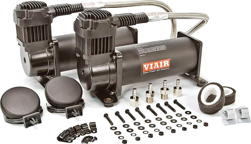 Viair 44442 Dual 444c Air Compressor Value Pack in Stealth Black