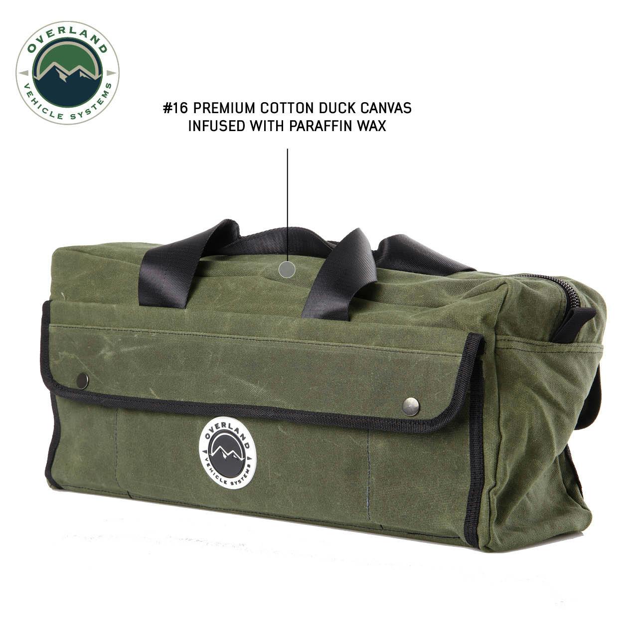 Overland Vehicle Systems 21169941 Small Duffle Bag With Handle And Straps - #16 Waxed Canvas