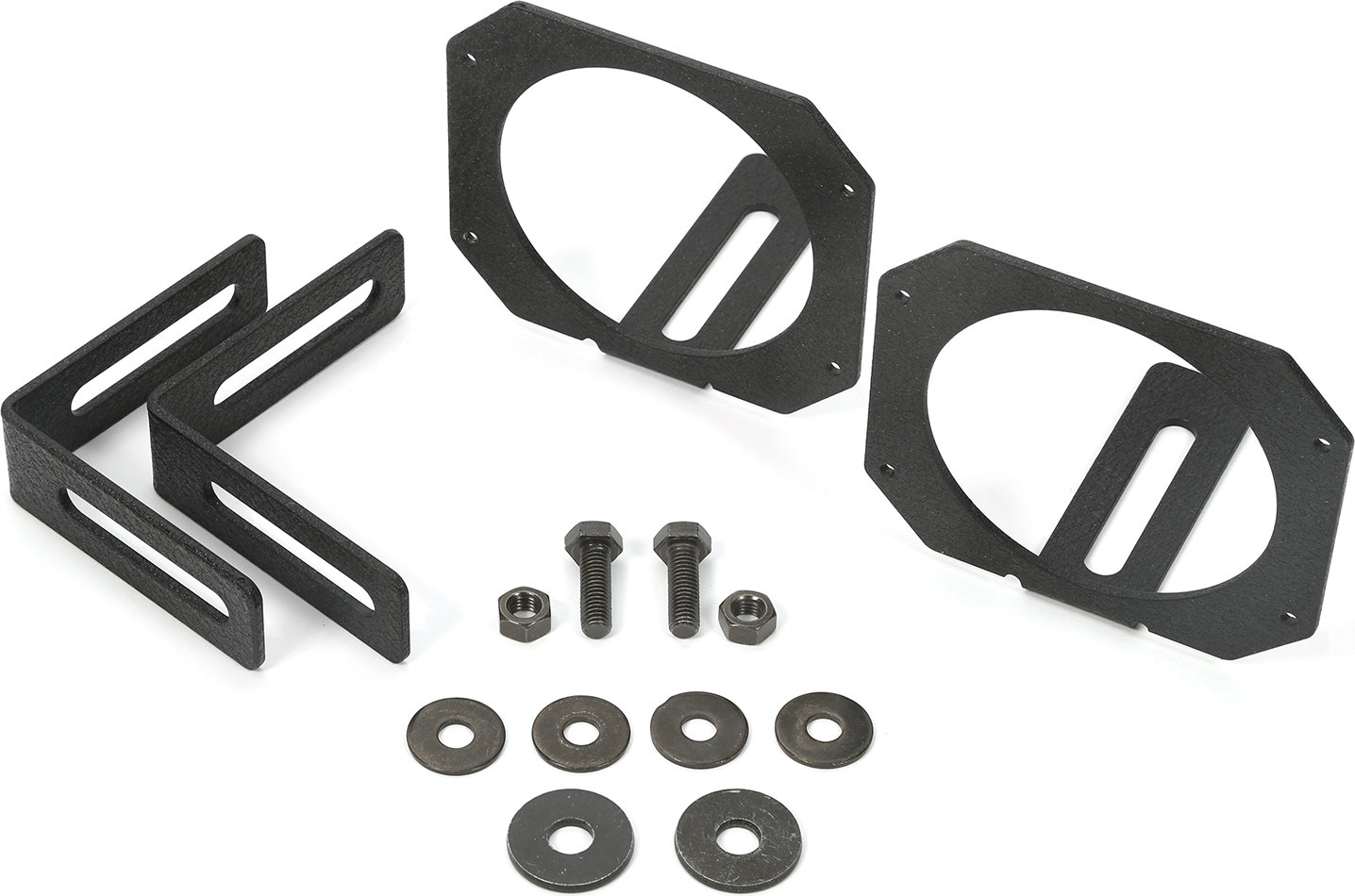 Rugged Ridge 11232.23 Round Fog Light Mount Brackets for 07-18 Jeep Wrangler JK