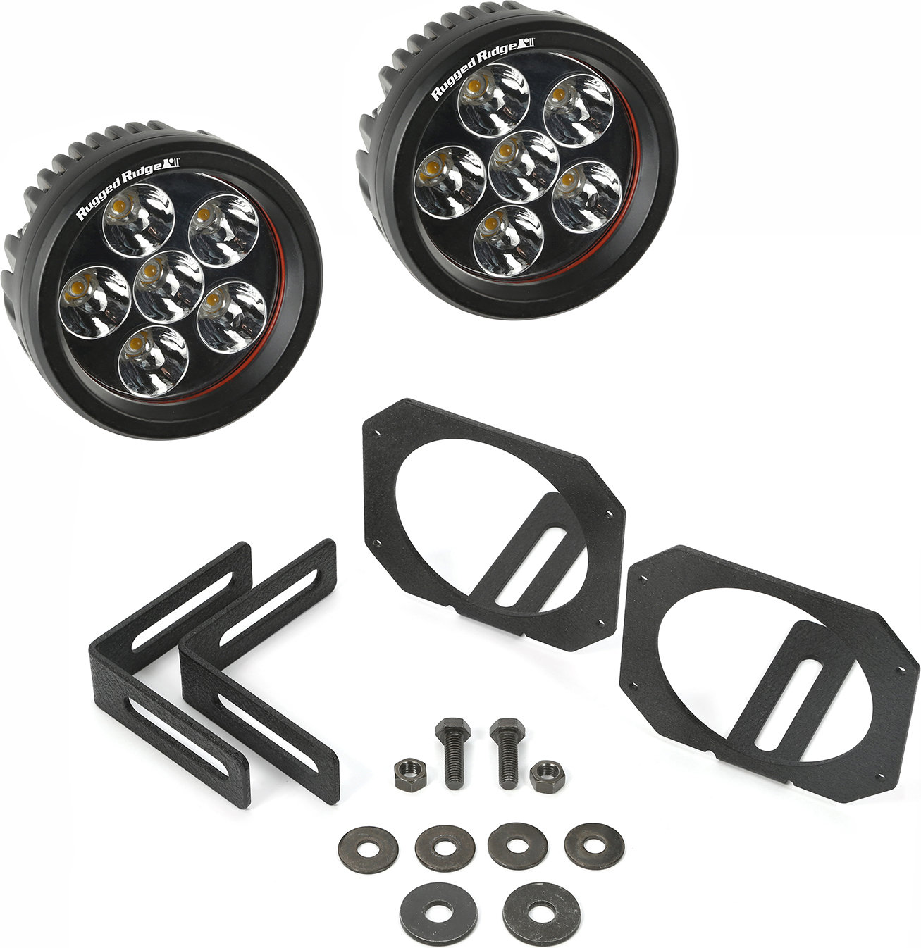 Rugged Ridge 11232.27 LED Round Fog Light Kit for 07-18 Jeep Wrangler JK