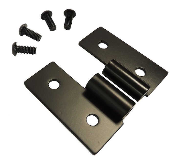 Crown Automotive RT34092 Black Stainless Steel Lower Door Hinge Bracket Set for 55-06 Jeep CJ Series, Wrangler YJ & TJ