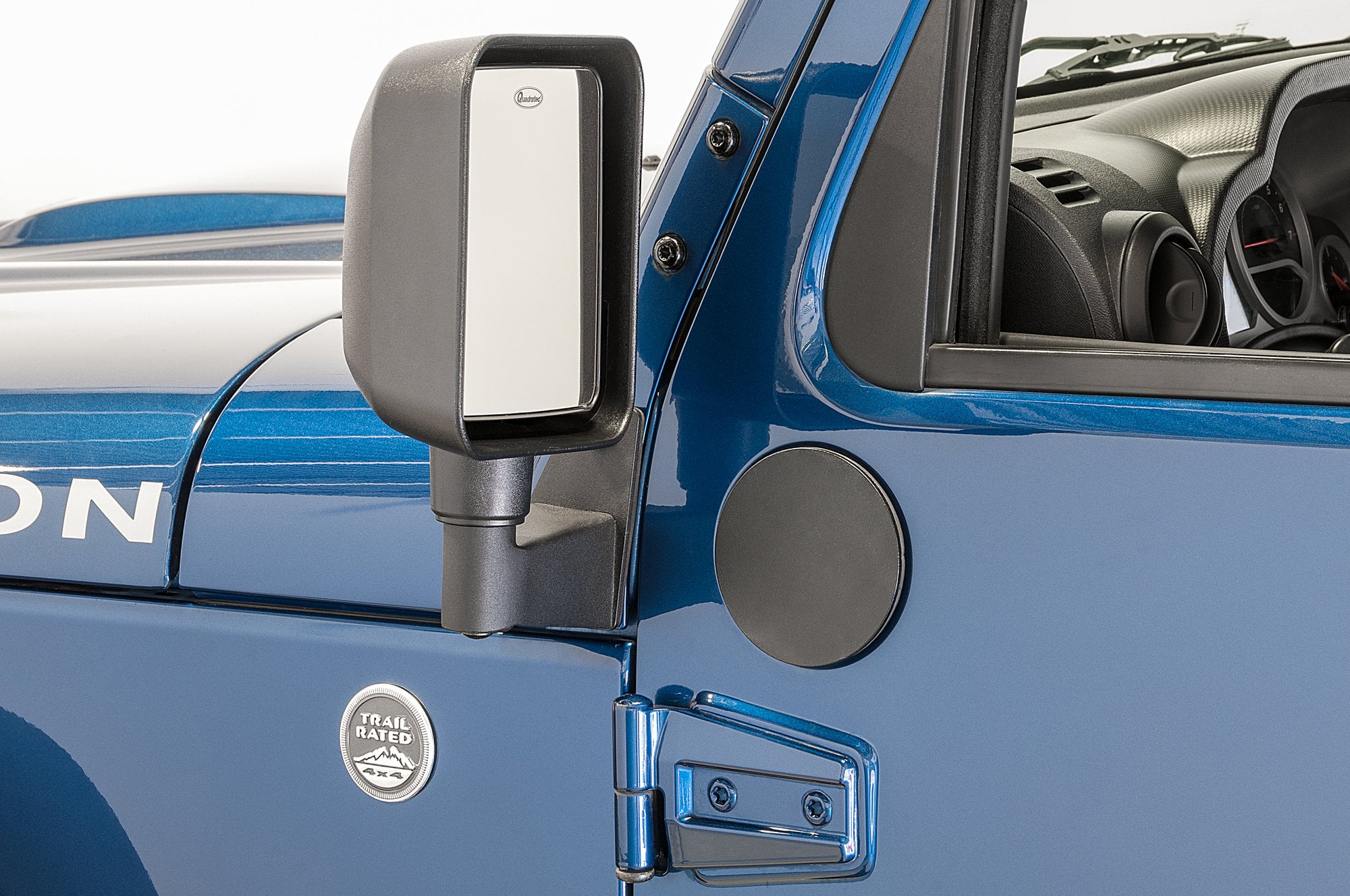 Quadratec 13125 0210 Mirror Relocation Bracket with Fill Plate For 07-18 Jeep Wrangler JK